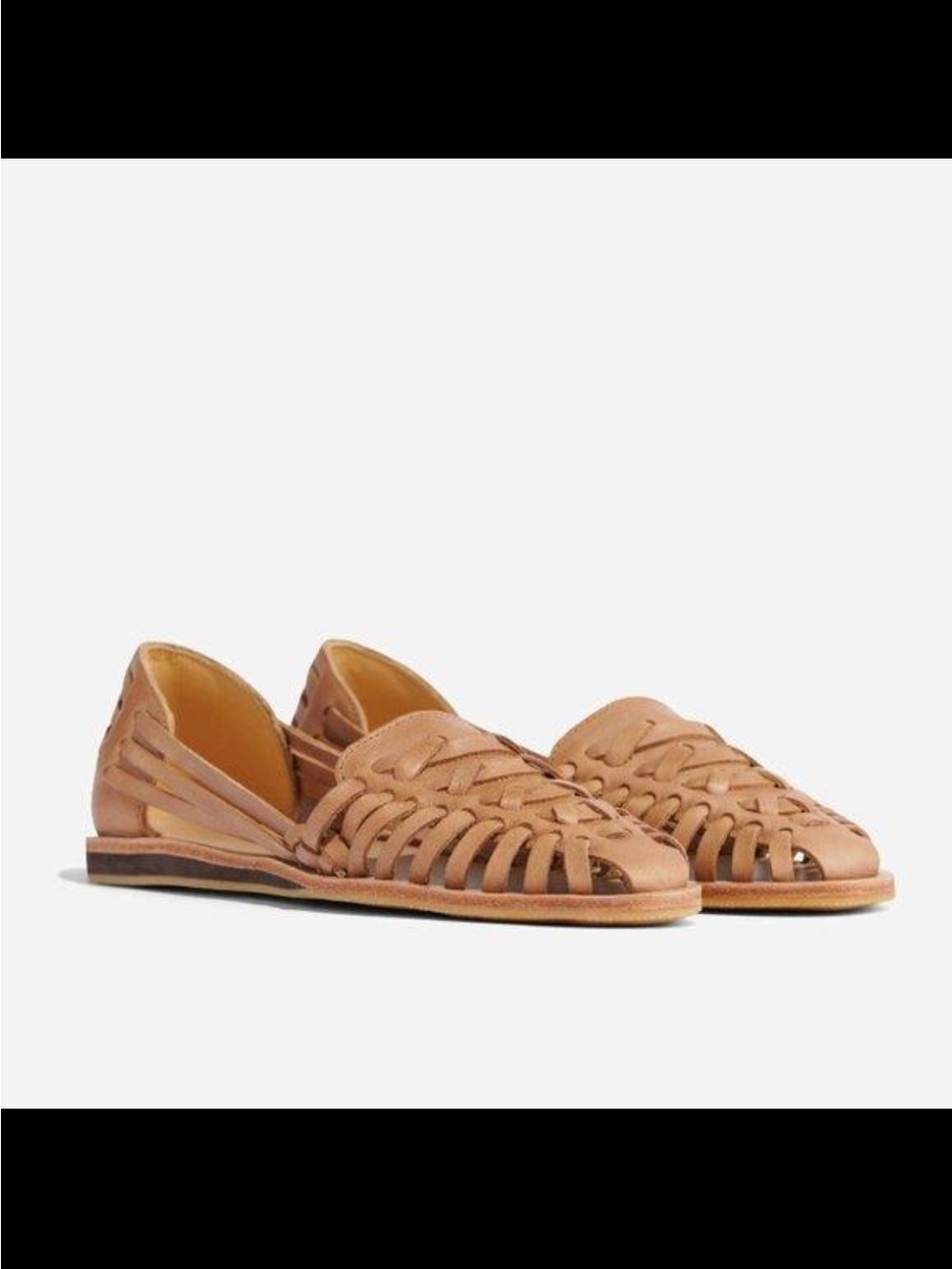 Nisolo Women’s Huarache Sandals Almond Leather Size 7.5